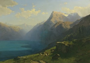 Swiss lake and mountains